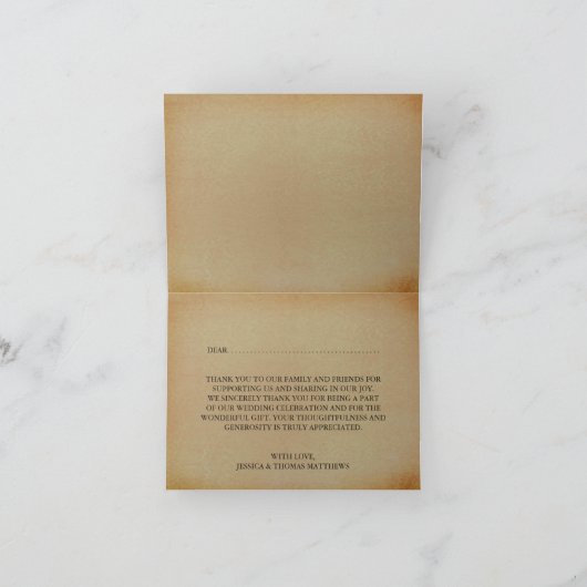 Het  Collectie van de Oak-boom Bedankkaart (Binnen)