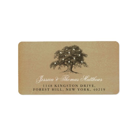 Het Collectie van de Oak-boom Etiket (Voorkant)