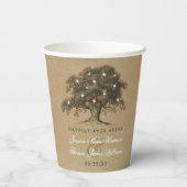 Het Collectie van de Oak-boom Papieren Bekers (Achterkant)