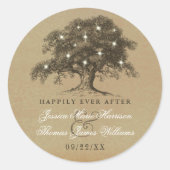 Het  Collectie van de Oak-boom Ronde Sticker