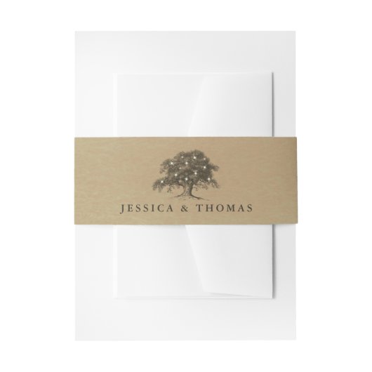 Het Collectie van de Oak-boom Uitnodigingen Wikkel (Voorkant Voorbeeld)