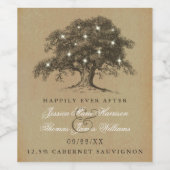 Het Collectie van de Oak-boom Wijn Etiket (Enkel label)