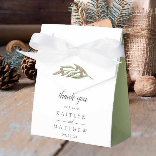 Het Collectie van de Olive Branch Wedding Bedankdoosjes
