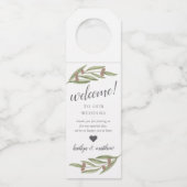 Het Collectie van de Olive Branch Wedding Flessenhanger (Voorkant)