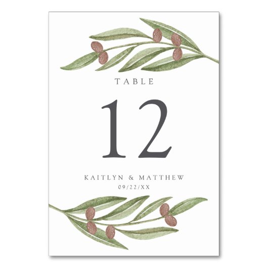 Het Collectie van de Olive Branch Wedding Kaart (Voorkant)
