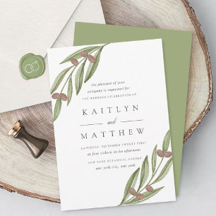 Het Collectie van de Olive Branch Wedding Kaart
