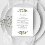 Het Collectie van de Olive Branch Wedding Menu<br><div class="desc">Geniet in stijl met deze stijlvolle en zeer trendy trouwmenukaarten. Het ontwerp is voorzien van een handbeschilderde olijftak met een prachtige typografie die perfect is voor elke rituele huwelijksfeestdag. Dit ontwerp is gemakkelijk te personaliseren met uw speciale gebeurtenisformulering en uw gasten zullen enthousiast zijn wanneer zij deze geweldige menu's zien....</div>