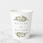 Het Collectie van de Olive Branch Wedding Papieren Bekers (Voorkant)