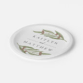 Het Collectie van de Olive Branch Wedding Papieren Bordje (Gekanteld)