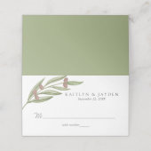 Het Collectie van de Olive Branch Wedding Plaatskaartje (Buitenkant ongevouwen)