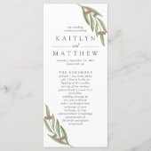 Het Collectie van de Olive Branch Wedding Programmakaart (Voorkant)