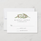 Het Collectie van de Olive Branch Wedding RSVP Kaartje (Voorkant)