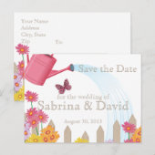 Het Collectie van de Partij van de tuin sparen de  Aankondigingskaart (Voorkant / Achterkant)