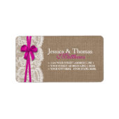 Het Collectie van de rotsroze bruinbruidjes Etiket (Voorkant)