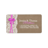 Het Collectie van de rotsroze bruinbruidjes Etiket (Voorkant)