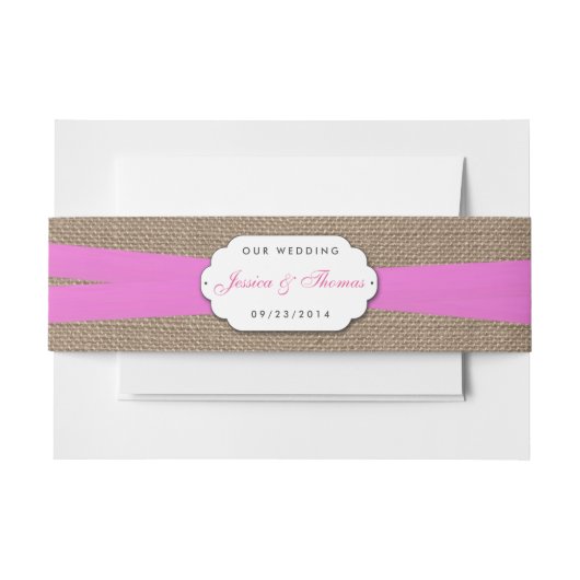 Het Collectie van de rotsroze bruinbruidjes Uitnodigingen Wikkel (Voorkant Voorbeeld)