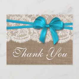 Het Collectie van de Rustic Blue Bow Wedding Briefkaart