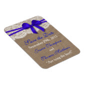 Het Collectie van de Rustic Blue Bow Wedding Magneet (Rechterzijde)