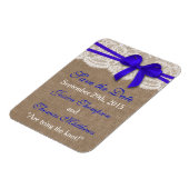 Het Collectie van de Rustic Blue Bow Wedding Magneet (Linkerzijde)