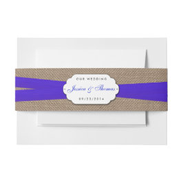 Het Collectie van de Rustic Blue Bow Wedding Uitnodigingen Wikkel