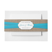 Het Collectie van de Rustic Blue Bow Wedding Uitnodigingen Wikkel (Voorkant Voorbeeld)