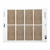 Het Collectie van de Rustic Burlap Lights Wedding Etiket (Full Sheet)