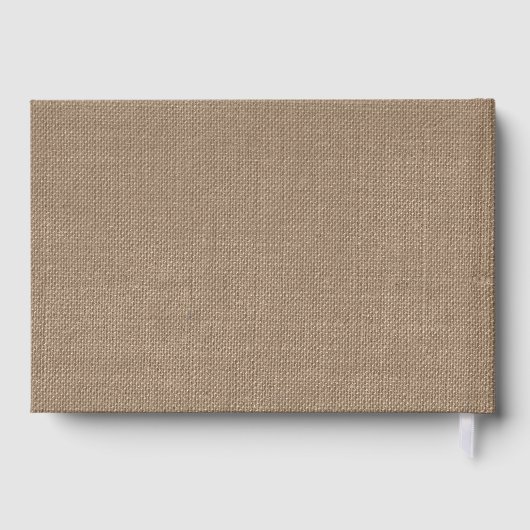 Het Collectie van de Rustic Burlap Lights Wedding Gastenboek (Achterkant)