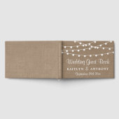 Het Collectie van de Rustic Burlap Lights Wedding Gastenboek (Volledig)