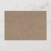 Het Collectie van de Rustic Burlap Lights Wedding Informatiekaartje (Achterkant)