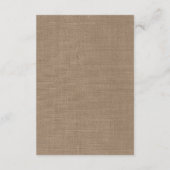 Het Collectie van de Rustic Burlap Lights Wedding Informatiekaartje (Achterkant)