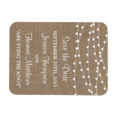 Het Collectie van de Rustic Burlap Lights Wedding Magneet (Horizontaal)
