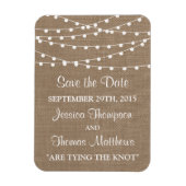 Het Collectie van de Rustic Burlap Lights Wedding Magneet (Verticaal)