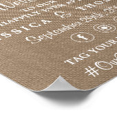 Het Collectie van de Rustic Burlap Lights Wedding Poster (Hoek)