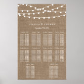Het Collectie van de Rustic Burlap Lights Wedding Poster (Voorkant)