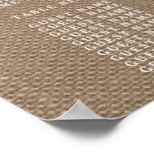 Het Collectie van de Rustic Burlap Lights Wedding Poster (Hoek)