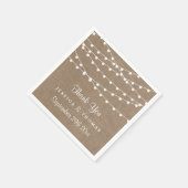 Het Collectie van de Rustic Burlap Lights Wedding Servet (Hoek)