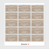 Het Collectie van de Rustic Burlap Lights Wedding Sticker (Vel)