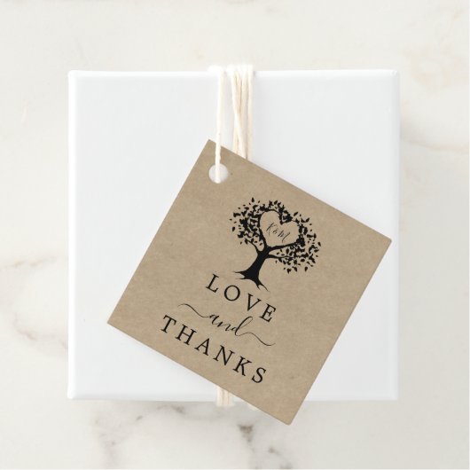 Het Collectie van de Rustic Heart BWedding Bedankjes Labels (In situ)