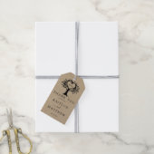 Het Collectie van de Rustic Heart BWedding Cadeaulabel (Met Touw)