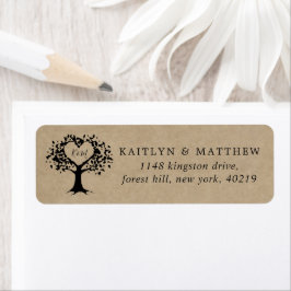 Het Collectie van de Rustic Heart BWedding Etiket