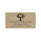 Het Collectie van de Rustic Heart BWedding Etiket (Voorkant)