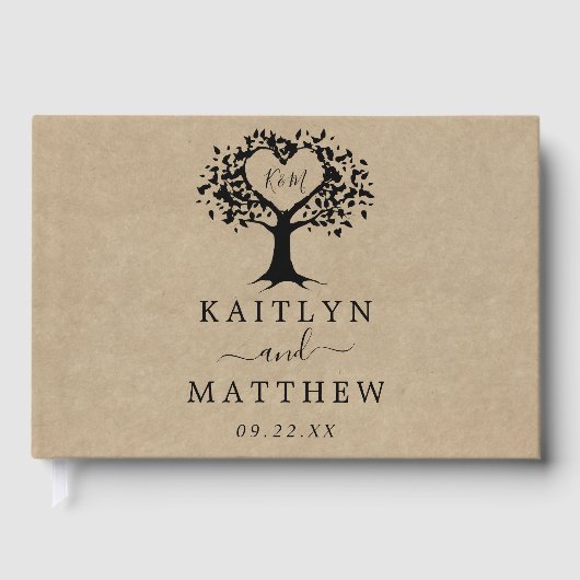 Het Collectie van de Rustic Heart BWedding Gastenboek (Voorkant)