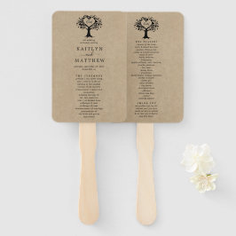 Het Collectie van de Rustic Heart BWedding Handwaaier