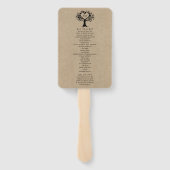 Het Collectie van de Rustic Heart BWedding Handwaaier (Achterkant)