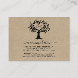 Het Collectie van de Rustic Heart BWedding Informatiekaartje