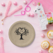 Het Collectie van de Rustic Heart BWedding Papieren Bordje (Feest)