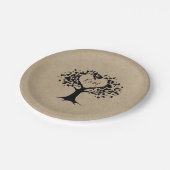 Het Collectie van de Rustic Heart BWedding Papieren Bordje (Gekanteld)