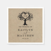 Het Collectie van de Rustic Heart BWedding Servet (Voorkant)