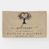 Het Collectie van de Rustic Heart BWedding Spandoek (Horizontaal)