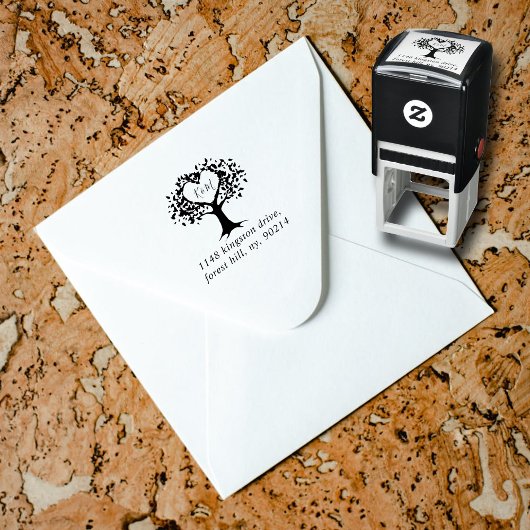 Het Collectie van de Rustic Heart BWedding Zelfinktende Stempel